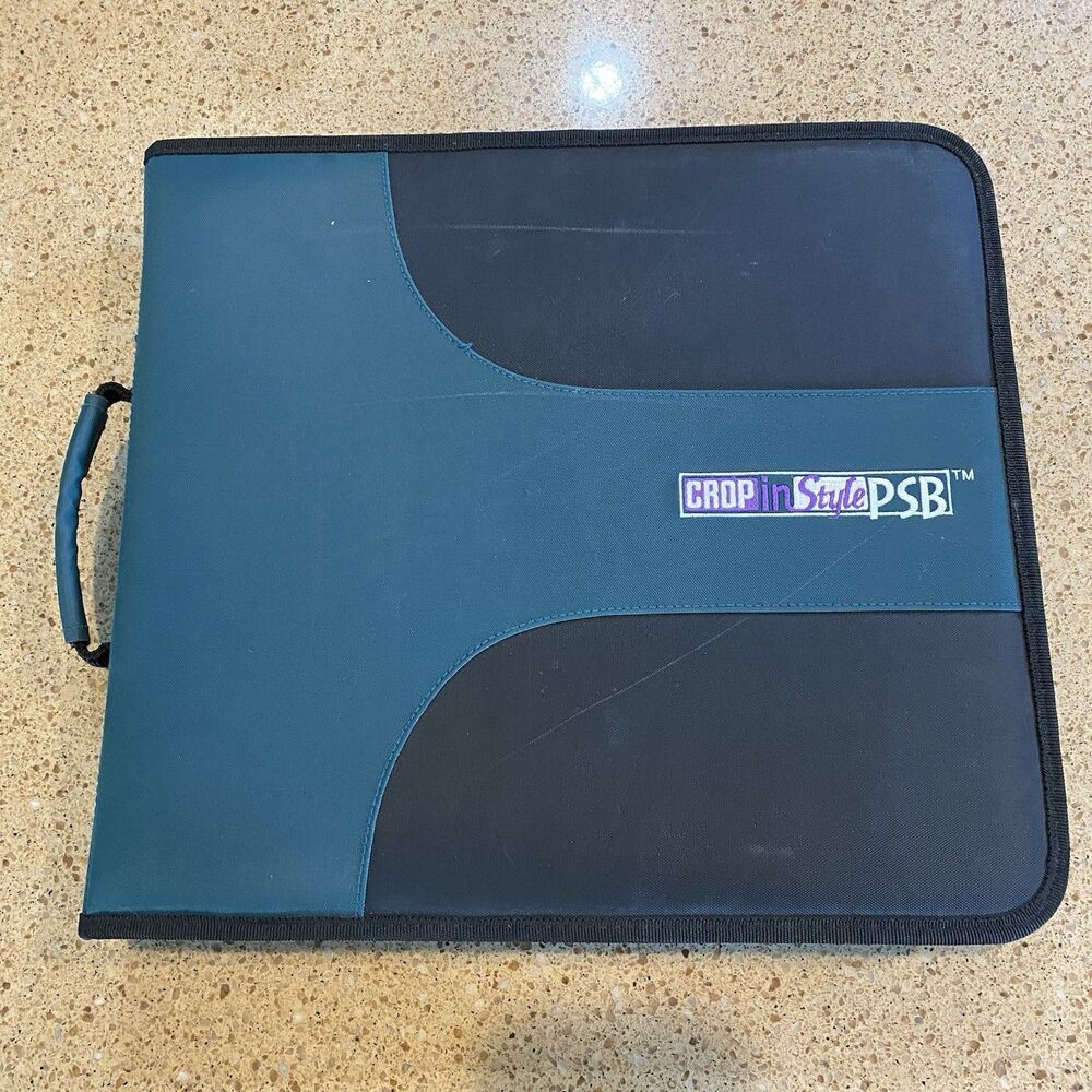 Crop In Style PSB Zippered Scrapbooking 3 Ring Binder 14 x 15" w/ Pages &inserts